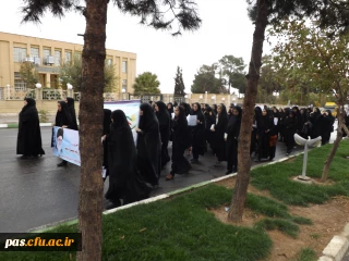 حضور پرشور دانشجو معلمان پردیس الزهرا (س) سمنان در راهپیمایی روز سیزده آبان