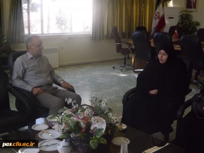 دیدار خانم دکتر صالحی، سرپرست پردیس الزهرا (س) سمنان با جناب آقای جهان، مدیرکل آموزش و پرورش استان سمنان