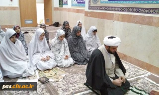 برپایی مراسم زیارت اربعین امام حسین علیه السلام بعد از نماز صبح در پردیس الزهرا (س) سمنان