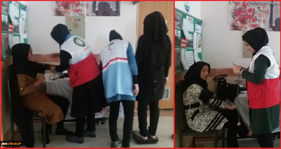 برپایی ایستگاه سلامت در پردیس الزهرا سمنان